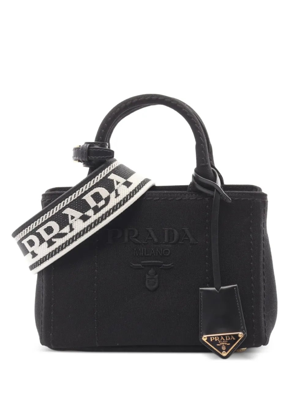 Prada Pre-Owned 2010s mini canvas tote bag | negro | Image 1