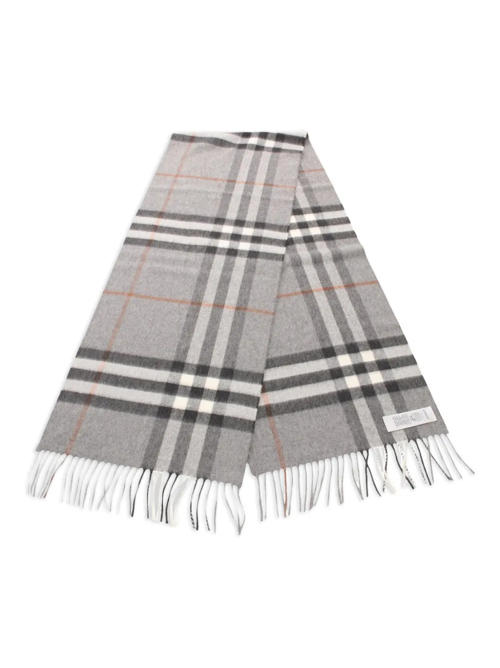 Burberry Pre-Owned 2010s checked cashmere scarf | Grey | Image 1