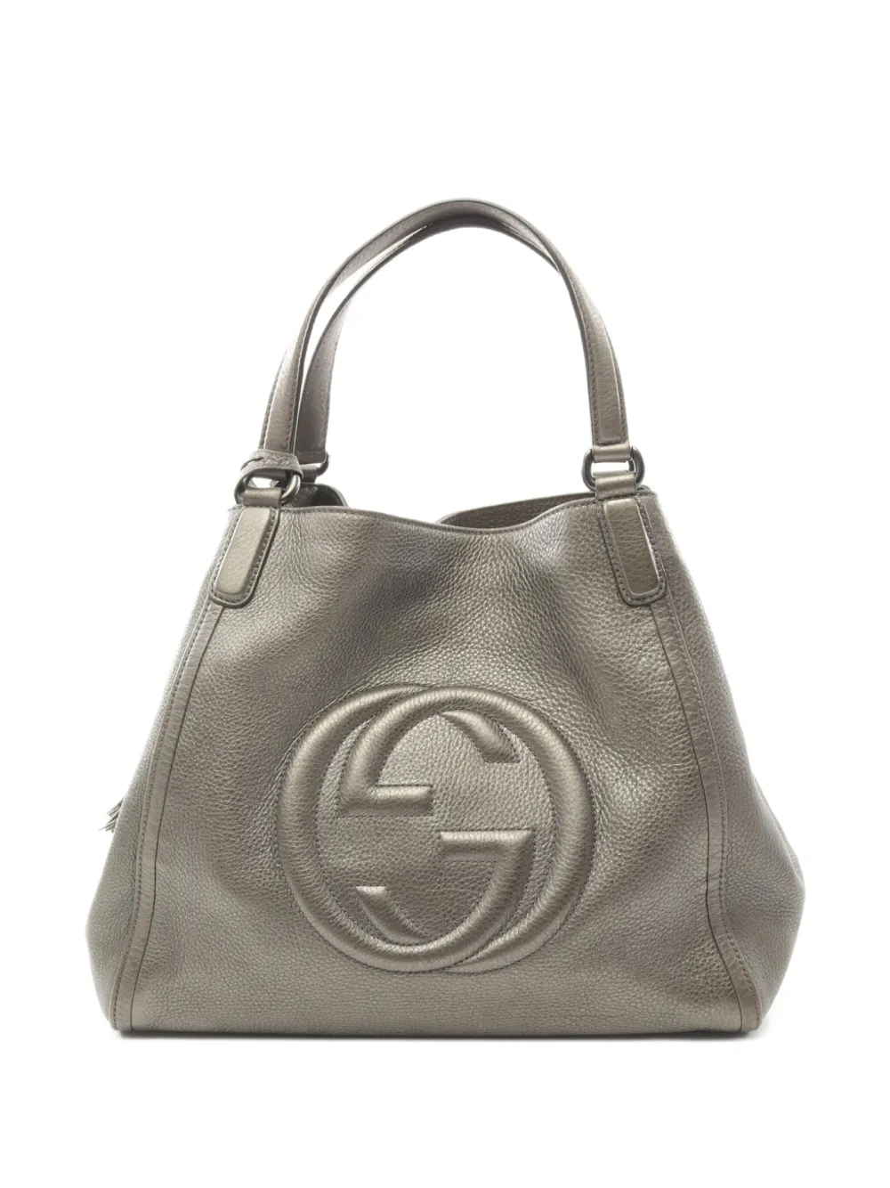 2000s Soho Cellarius logo-embossed leather tote bag