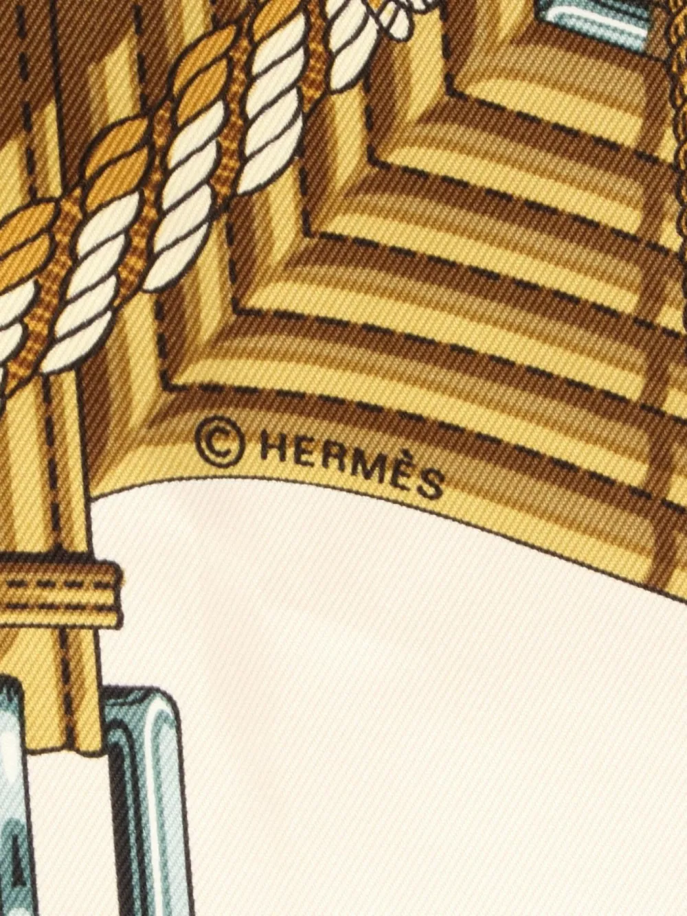 Hermès Pre-Owned 2010s Clic Clac patterned silk scarf | Image 2