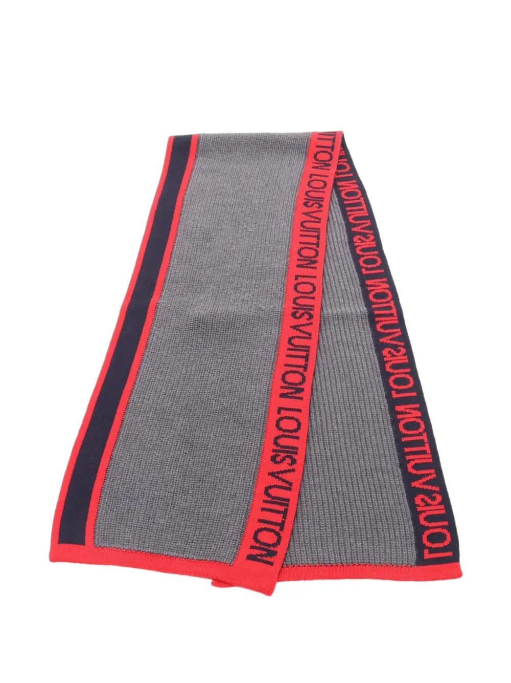 Louis Vuitton Pre-Owned 2018 LV Generation logo stripe knitted scarf - Louis Vuitton Pre-Owned 2018 LV Generation logo stripe knitted scarf -