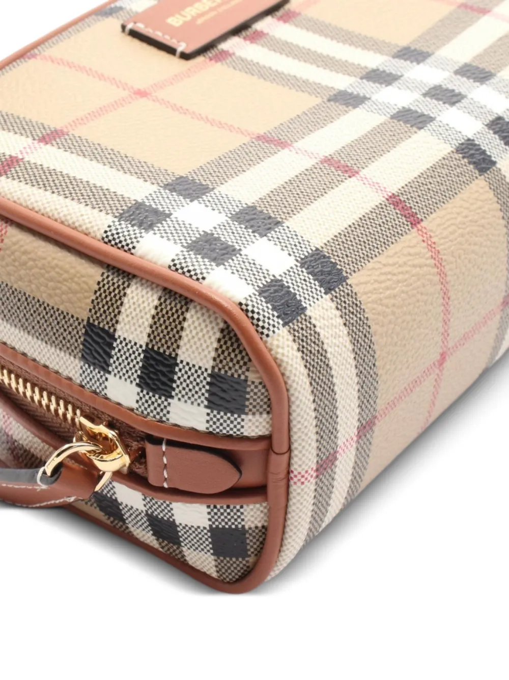 Pre-owned Burberry 2010s Check-patterned Makeup Bag