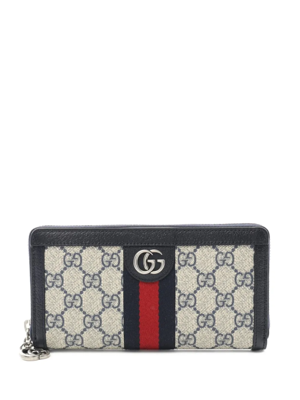 Gucci Pre-Owned 2020s  Ophidia GG Supreme canvas zip wallet | Black | Image 1