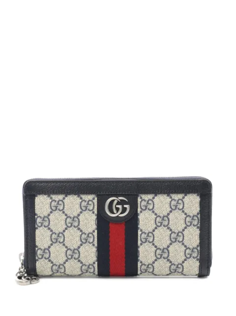 Gucci Pre-Owned 2020s  Ophidia GG Supreme canvas zip wallet