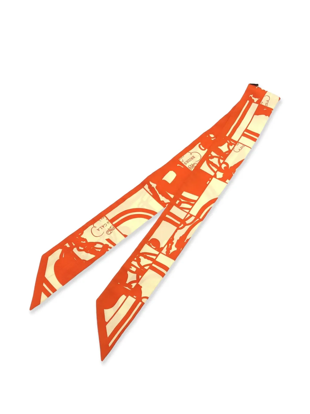 Hermès Pre-Owned fular Twilly de seda 2000 | naranja | Image 1