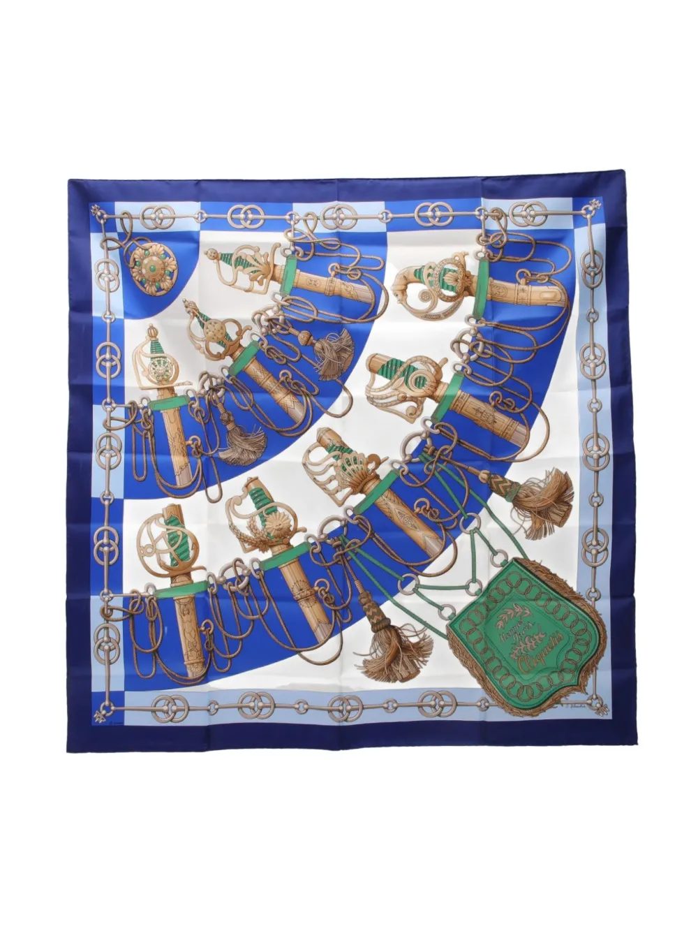 Hermès Pre-Owned mascada de seda Cliquetis 2010 | azul | Image 1