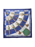 Hermès Pre-Owned 2010s Cliquetis silk scarf - Blue