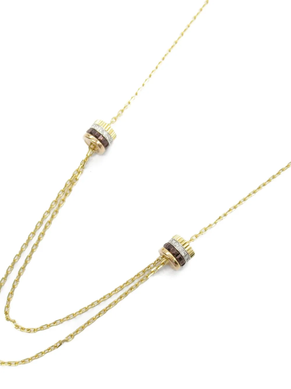 Pre-owned Boucheron 2010s 18k Gold Quatre Classique Diamond Necklace