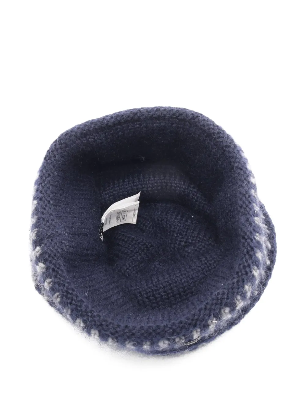 Pre-owned Chanel 1986-1988 Coco Mark Knitted Beanie In Blue