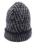 CHANEL Pre-Owned 1986-1988 Coco Mark knitted beanie - Blue