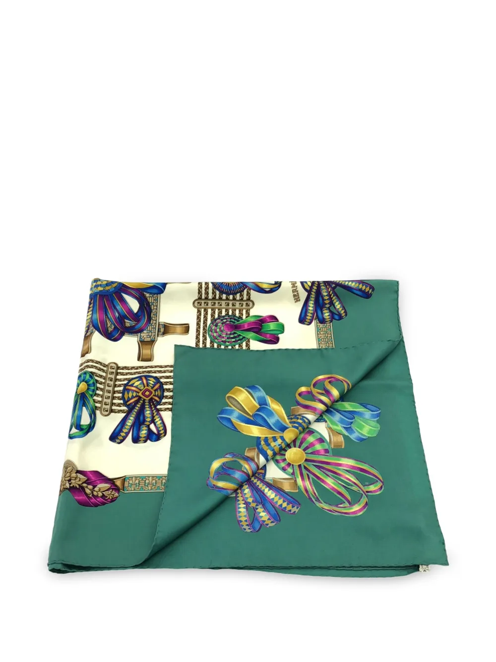 Hermès Pre-Owned mascada de seda con listones estampados 2000 | Image 2
