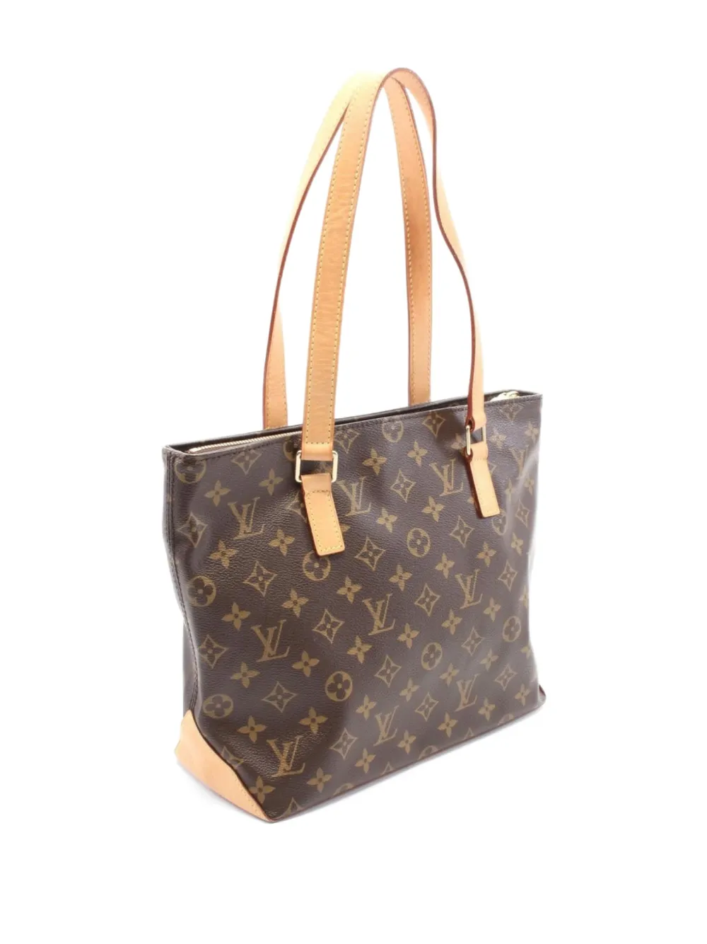 Pre-owned Louis Vuitton 2007 Cabas Piano Shoulder Bag In Brown