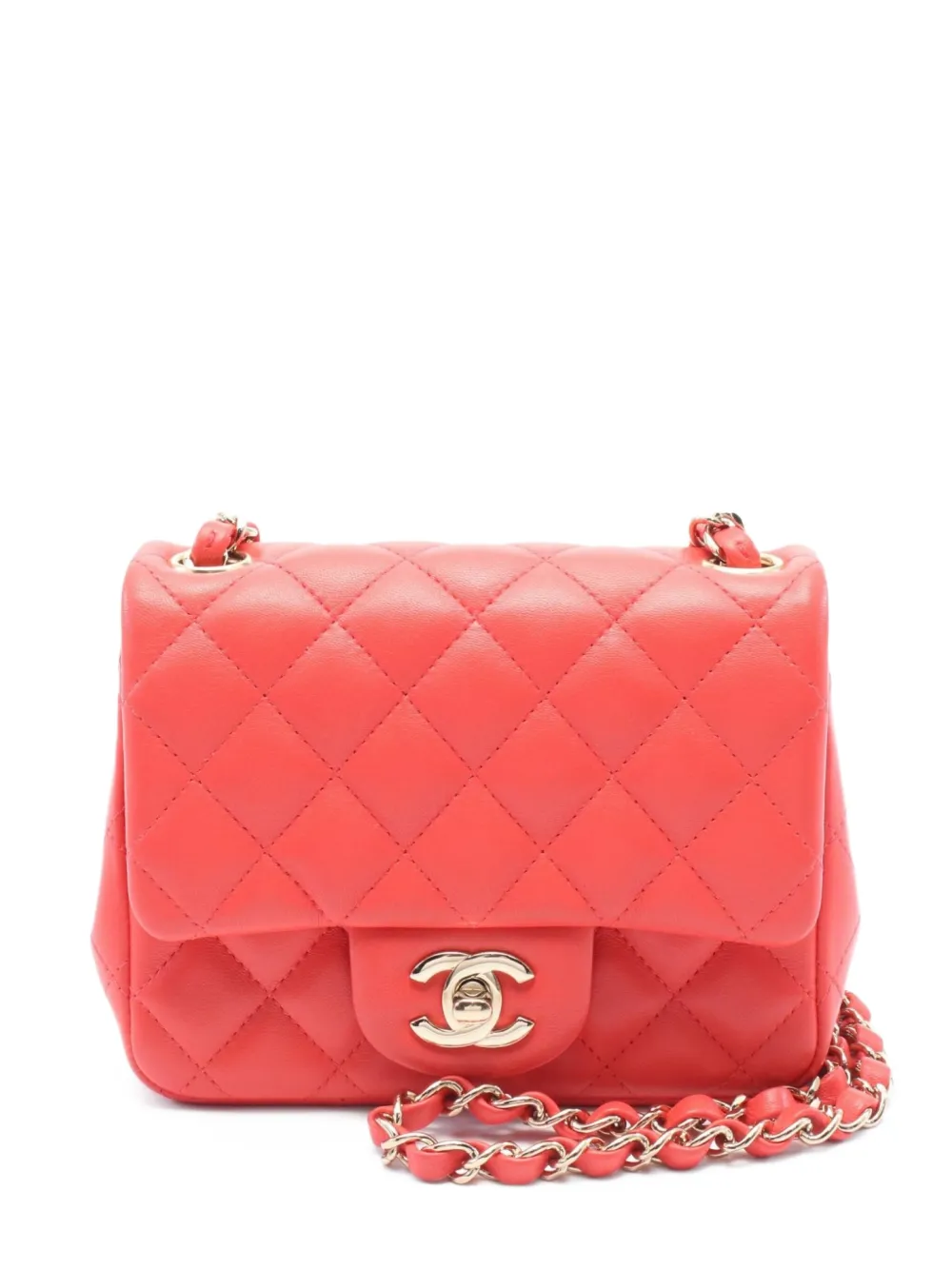 CHANEL Pre-Owned 2021-2022 マトラッセ ショルダーバッグ ミニ - レッド CHANEL Pre-Owned 2021-2022 マトラッセ ショルダーバッグ ミニ - レッド