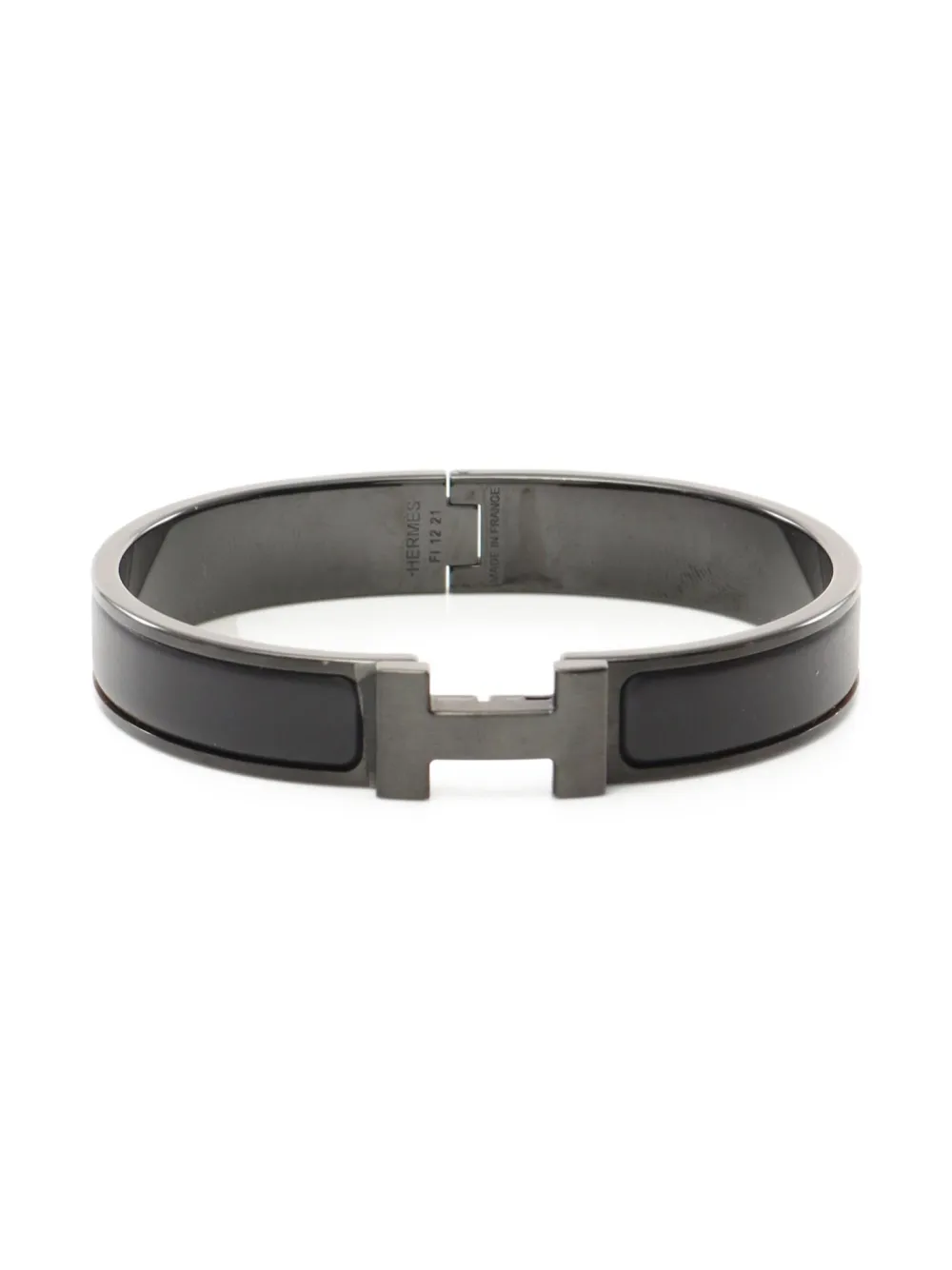 Hermès Pre-Owned 2000s Click Crack PM bangle | Black | Image 1