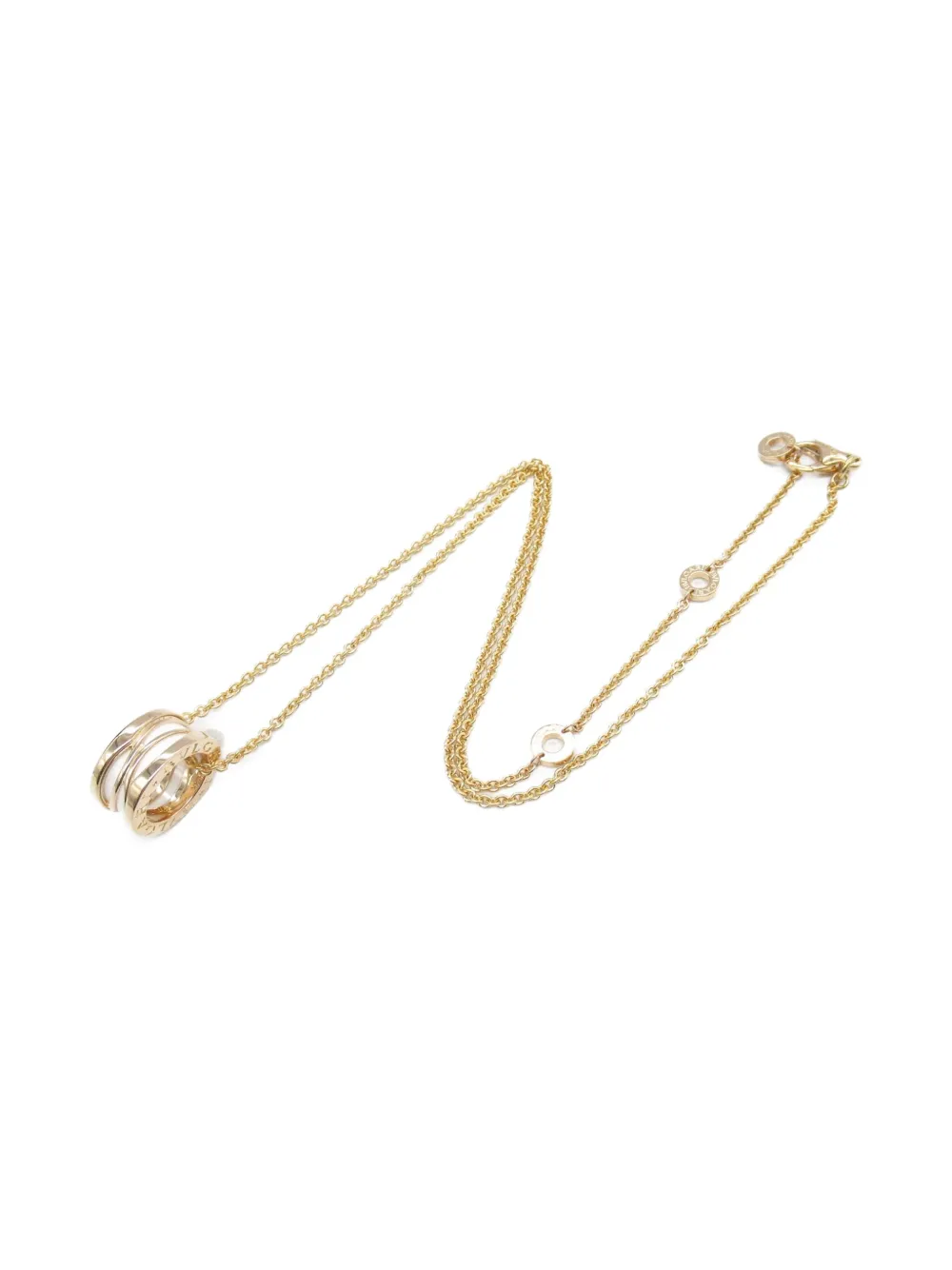 Pre-owned Bvlgari 2010s 18k Rose Gold B.zero1 Necklace
