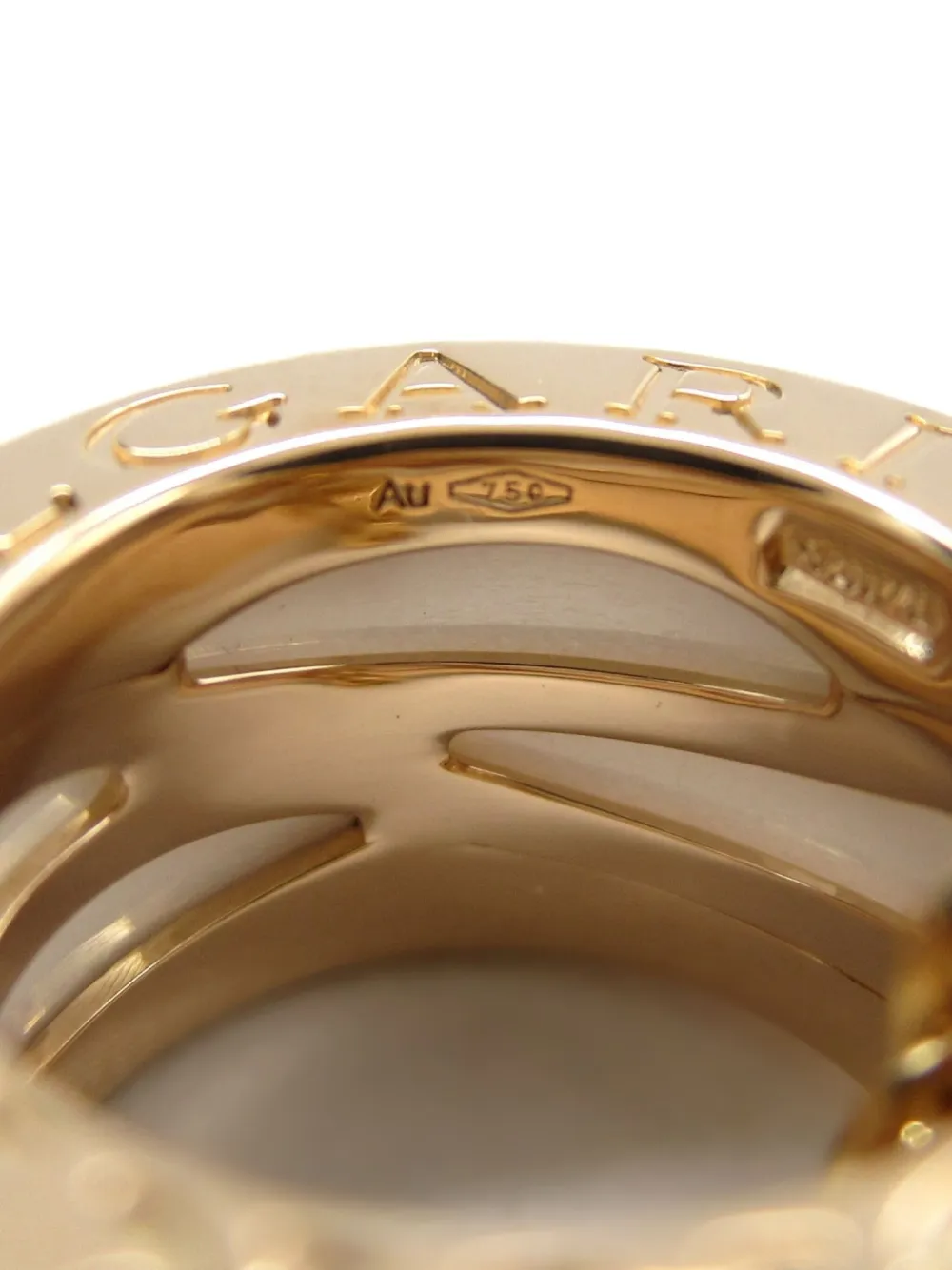 Pre-owned Bvlgari 2010s 18k Rose Gold B.zero1 Necklace