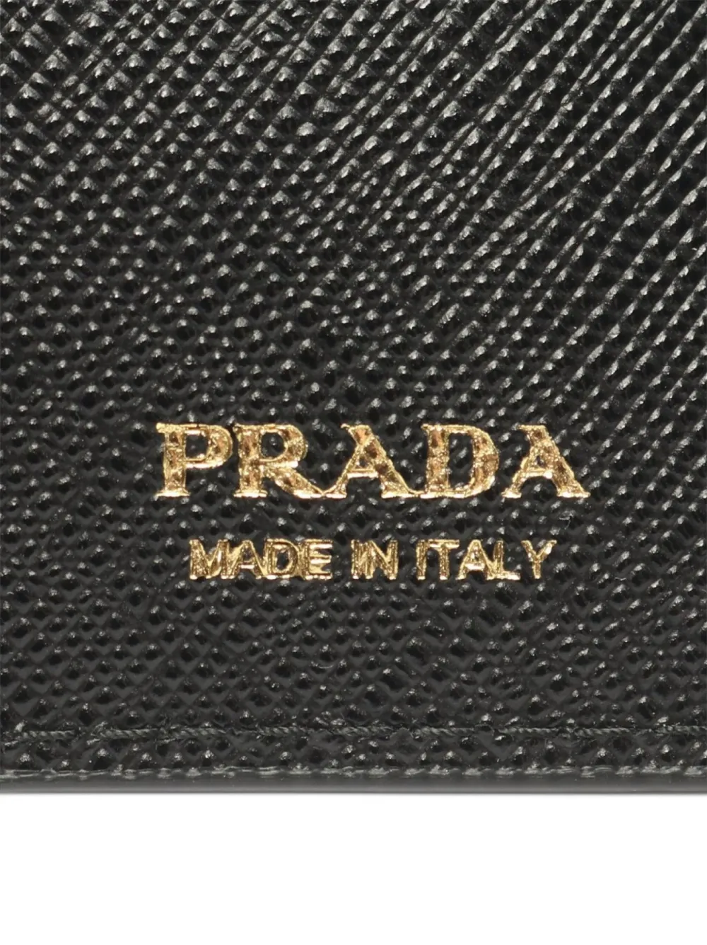 Pre-owned Prada Saffiano Leather Cardholder In Black