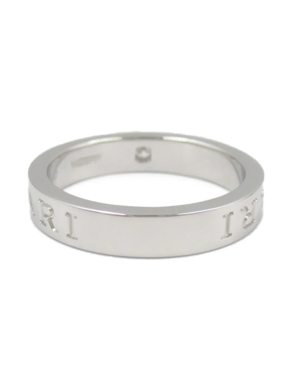 Pre-owned Bvlgari 10's 18kt White Gold B-zero1 Diamond Ring