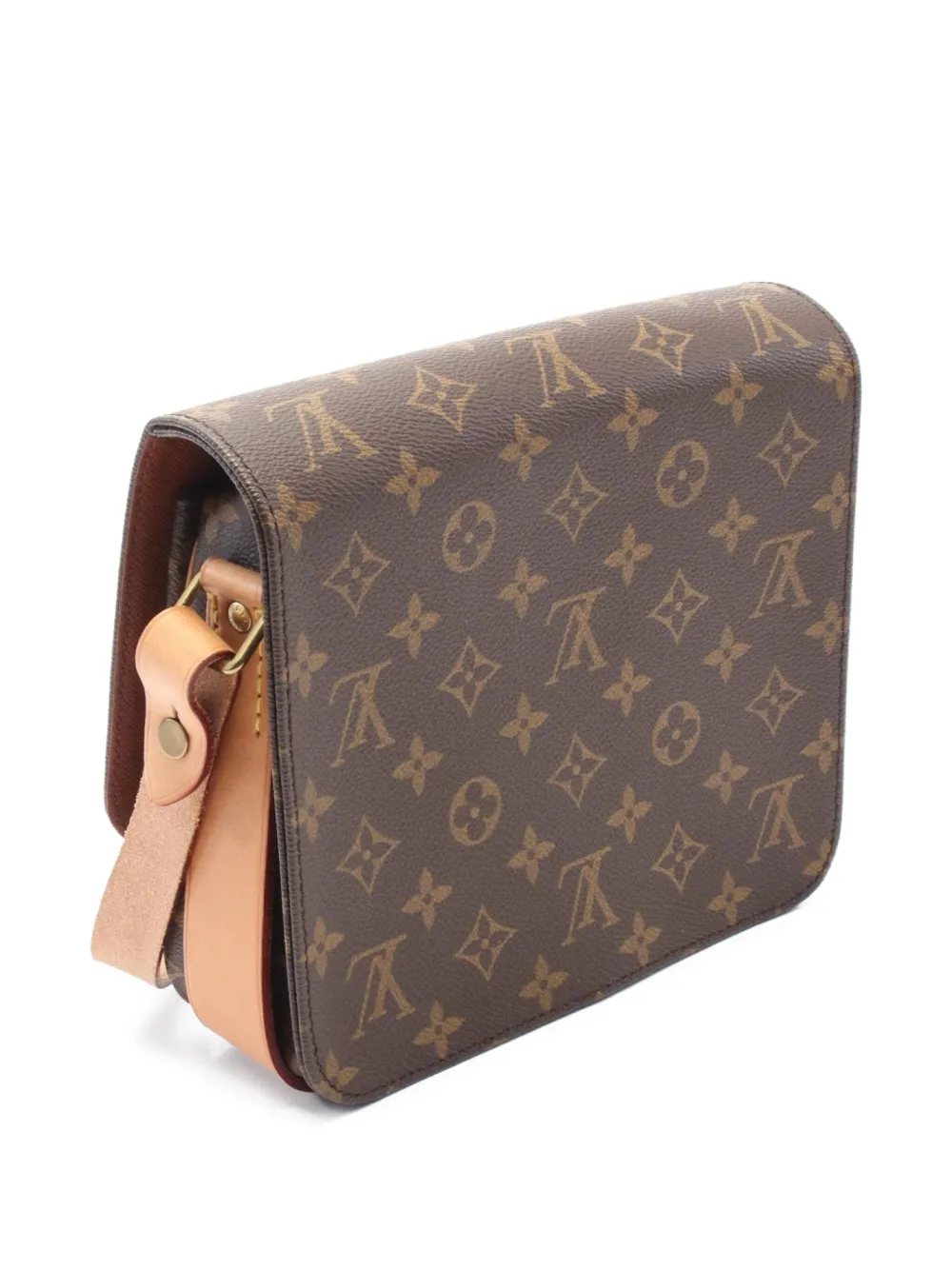 Pre-owned Louis Vuitton 1992 Cartesier Mm Monogram Canvas Cross Body Bag