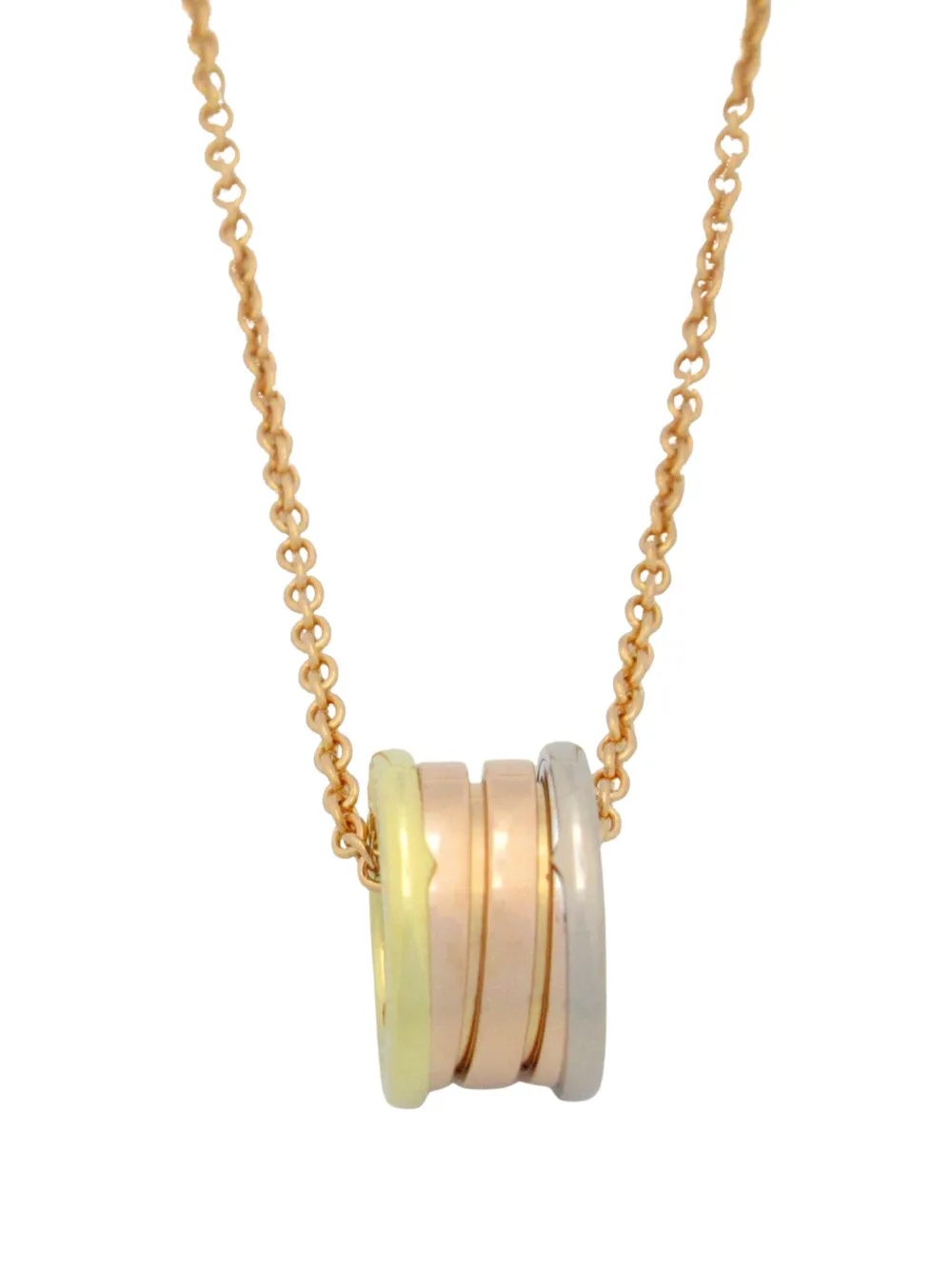 Pre-owned Bvlgari 2010s 18k Gold B.zero1 Mistake Necklace