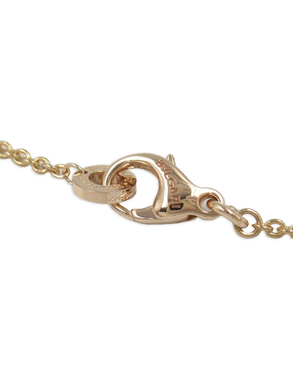 Pre-owned Bvlgari 2010s 18k Rose Gold B.zero1 Necklace