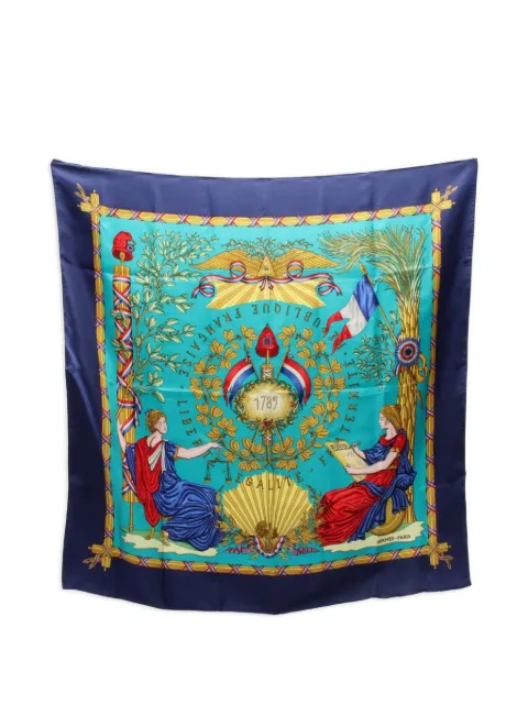 Hermès Pre-Owned 2010s Carrés 90 Liberté Egalité Fraternité Republique Française scarf