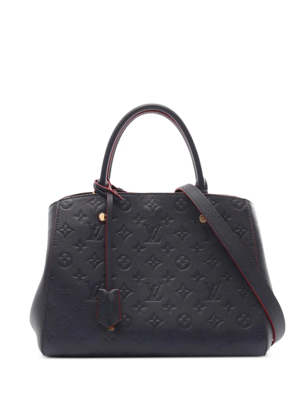 Louis Vuitton Pre-Owned 2018 Montaigne MM Monogram Empreinte Marine Rouge handbag | Black | Image 1