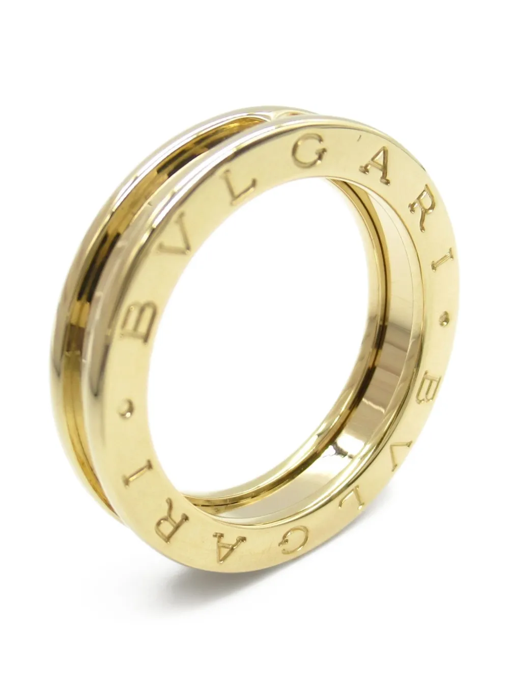 Pre-owned Bvlgari 10's 18kt Yellow Gold B-zero1 Ring