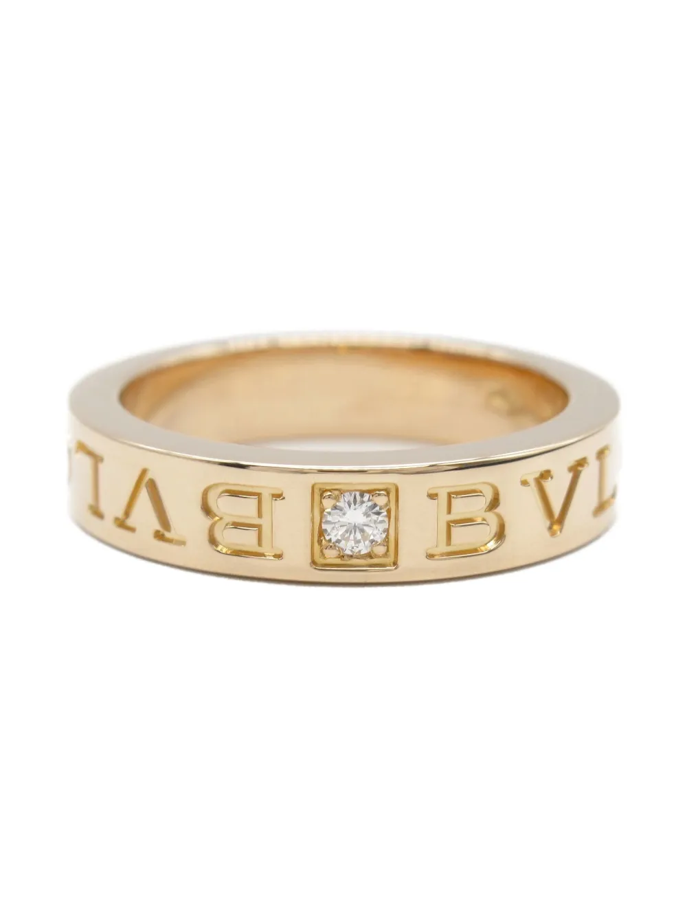Bvlgari Pre-Owned 2010s 18K rose gold B.Zero1 diamond ring - ピンク Bvlgari Pre-Owned 2010s 18K rose gold B.Zero1 diamond ring - ピンク