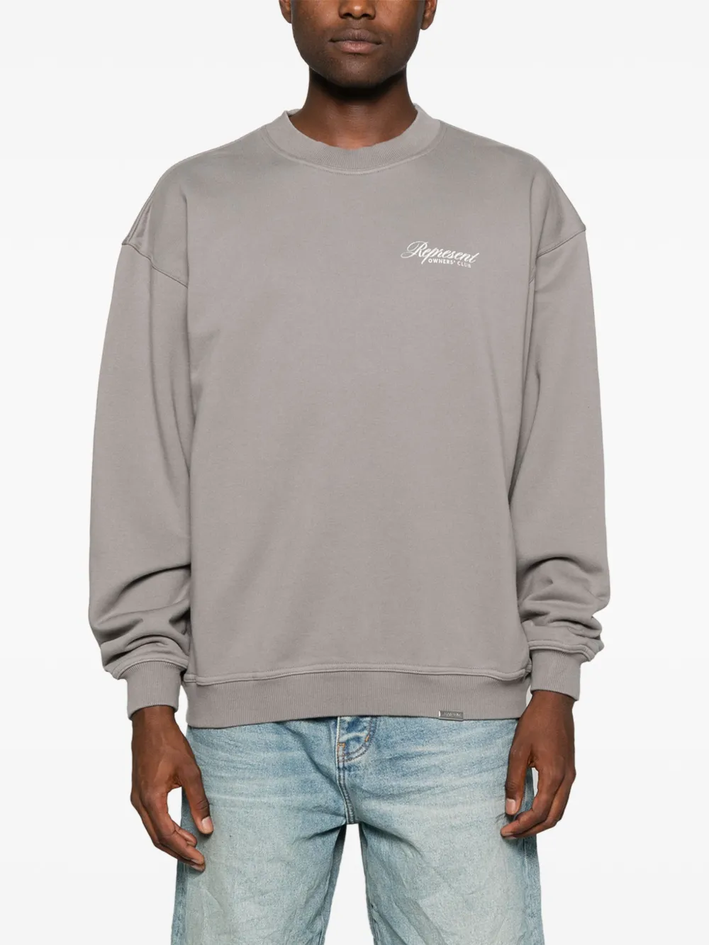 Represent Sweater met logoprint Grijs