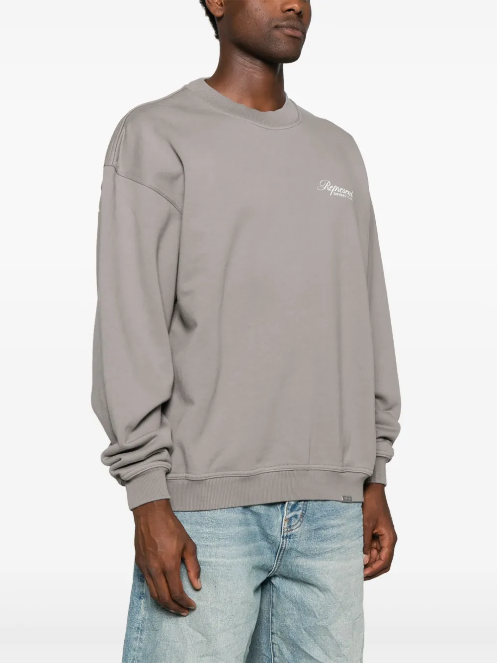 Represent Sweater met logoprint Grijs