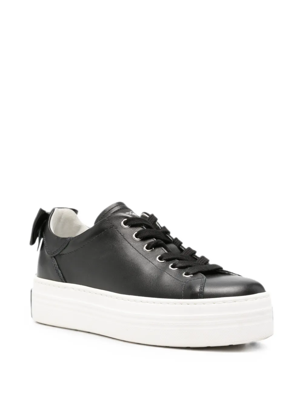 NeroGiardini bow-detail platform sneakers Zwart