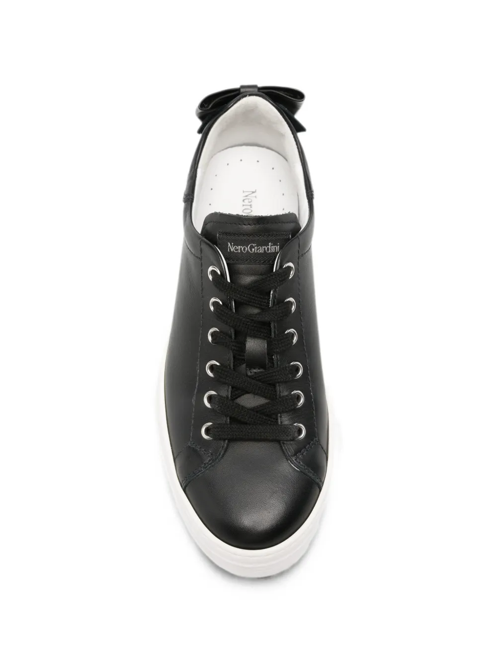 NeroGiardini bow-detail platform sneakers Zwart