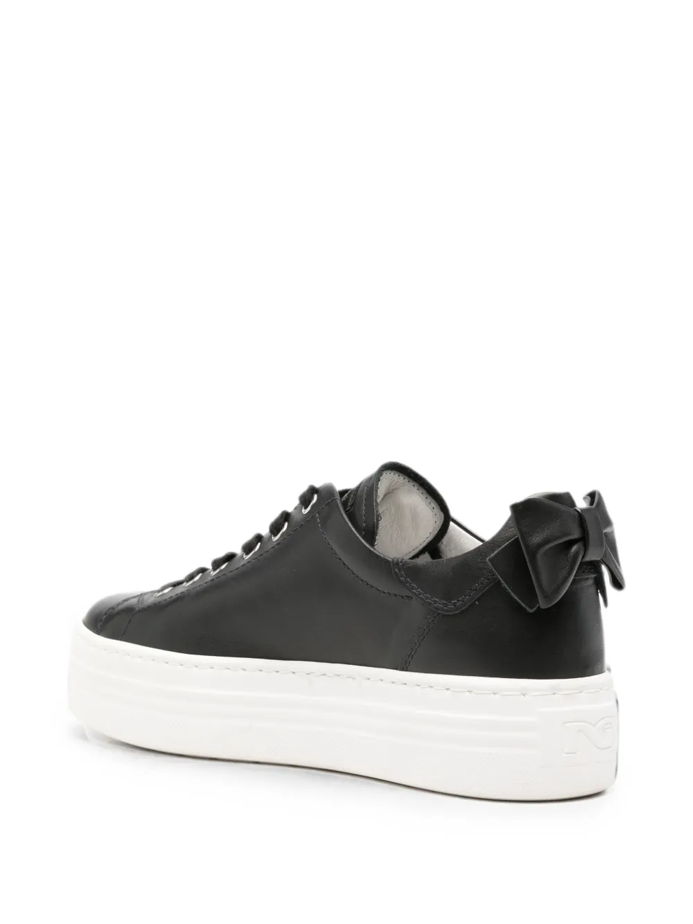 NeroGiardini bow-detail platform sneakers Zwart