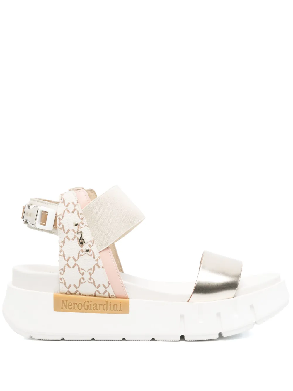 NeroGiardini 55mm leather platform sandals Gold