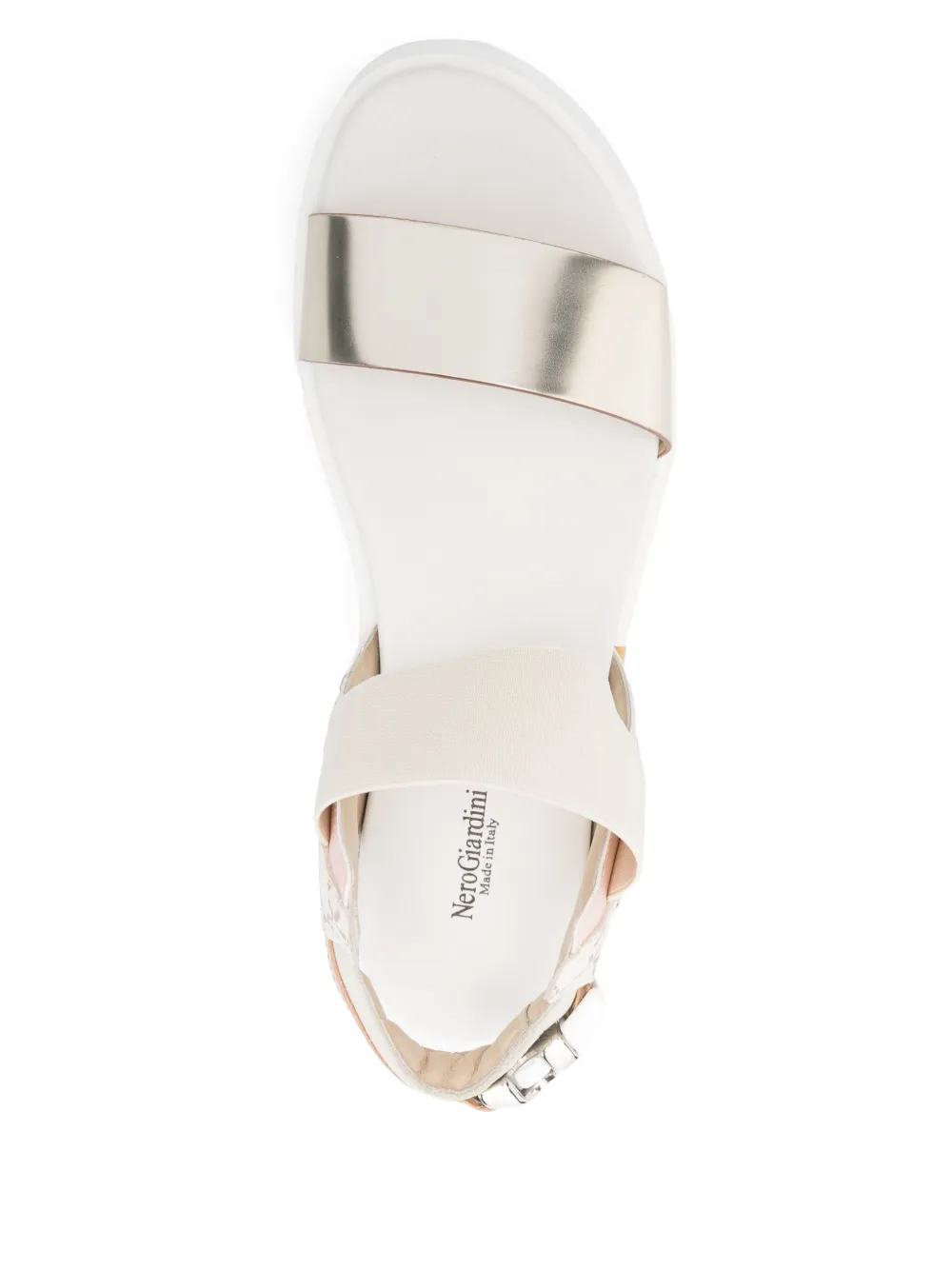 NeroGiardini 55mm leather platform sandals Gold