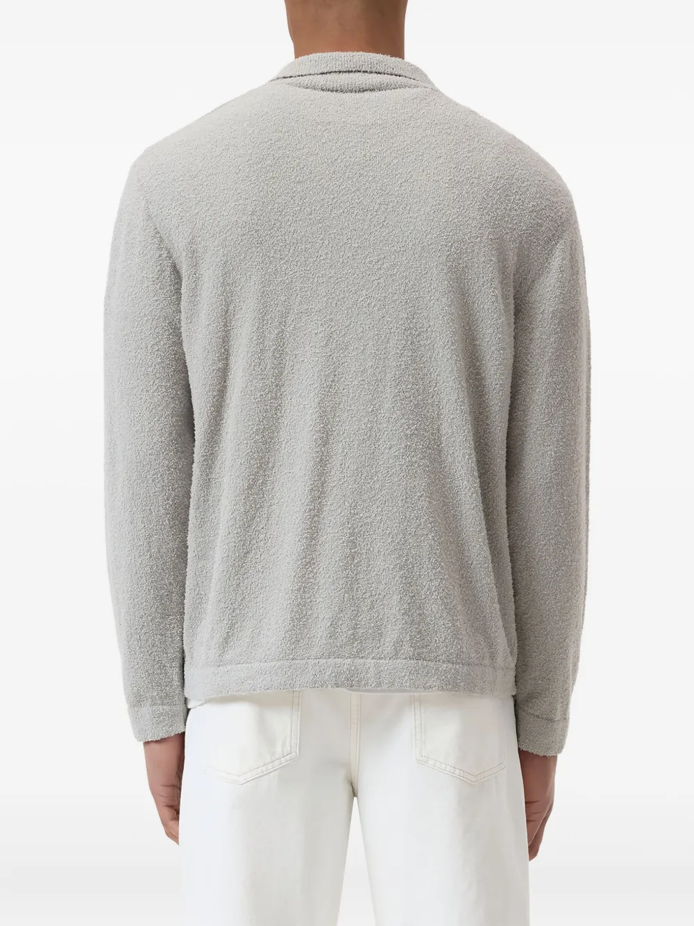 Closed Vest met knopen en textuur Grijs