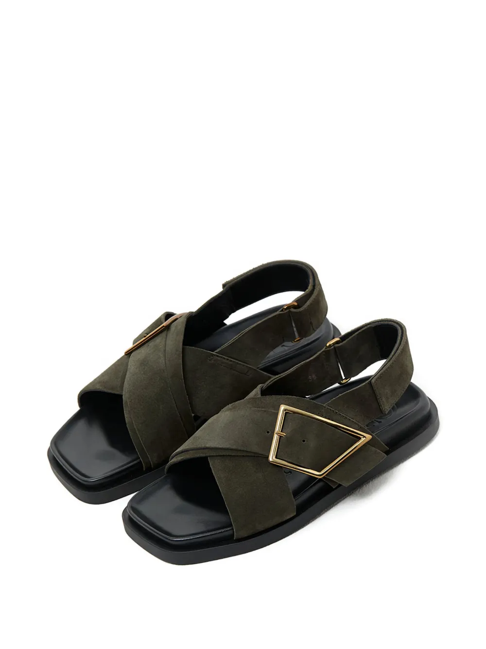 Closed cross-strap buckle sandals | Flat Sandals | Image 2