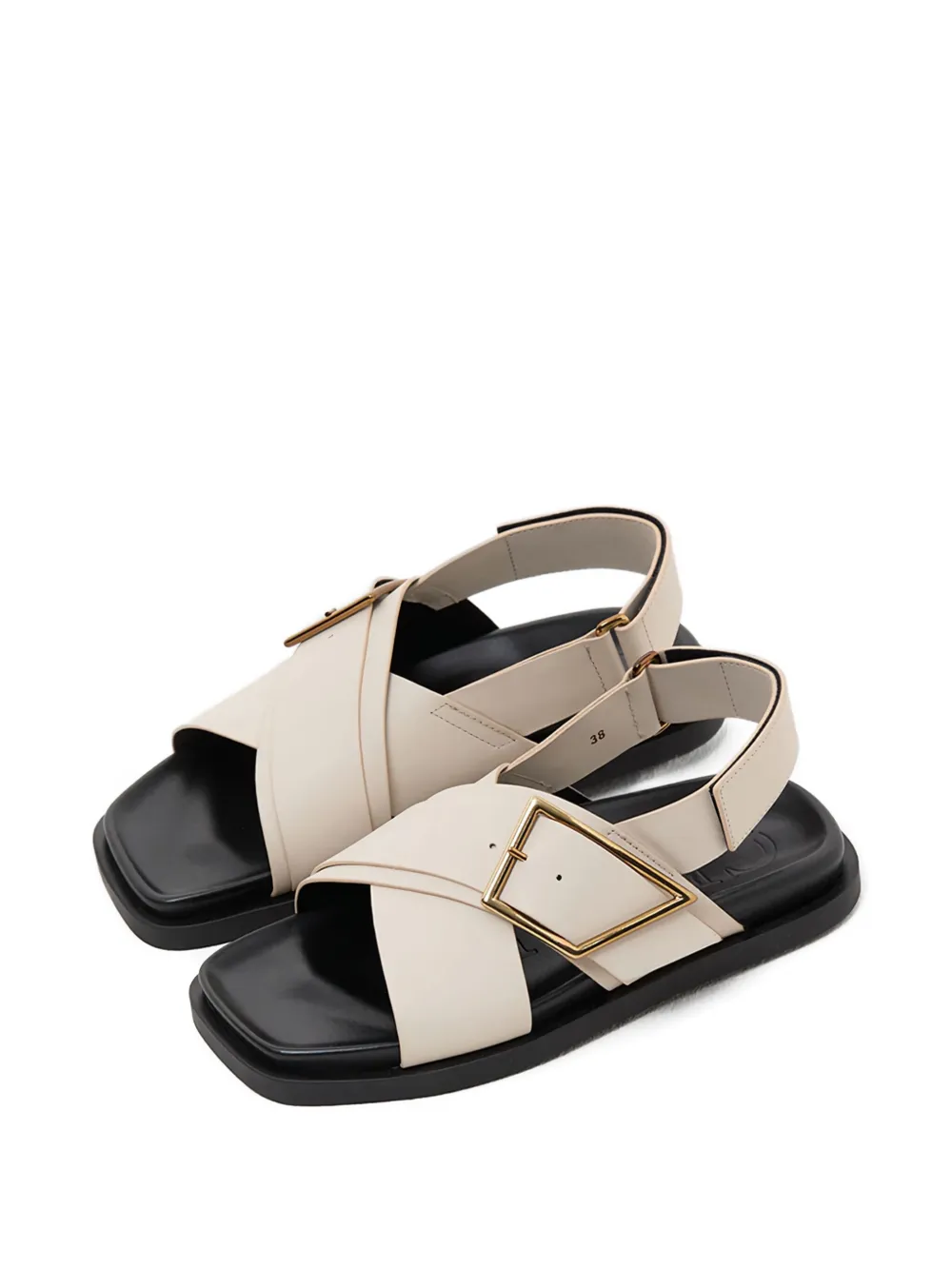 Closed cross-strap buckle sandals | Flat Sandals | Image 2