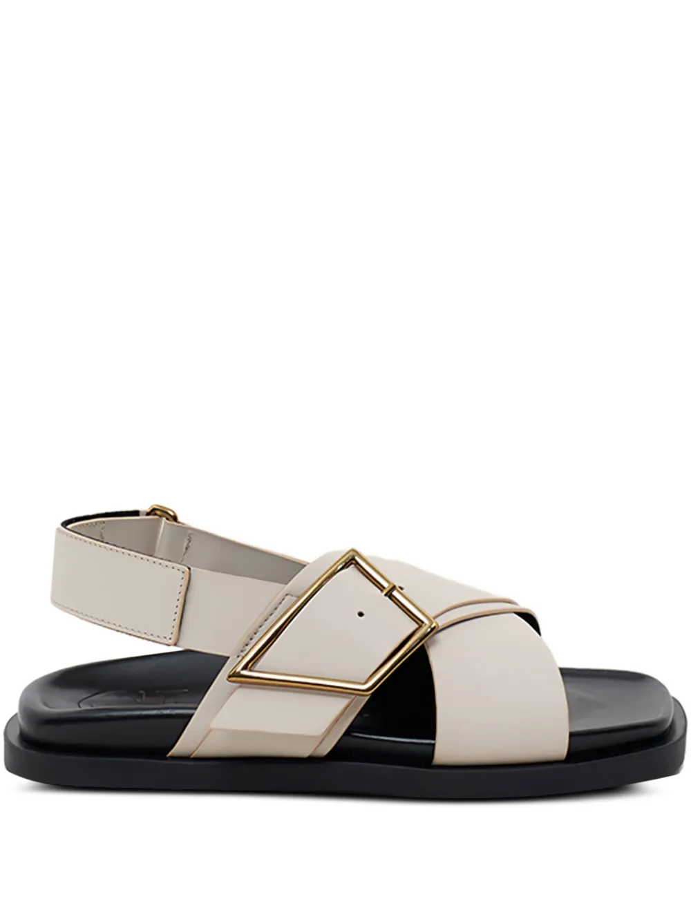 Closed cross-strap buckle sandals | Neutrals | Image 1