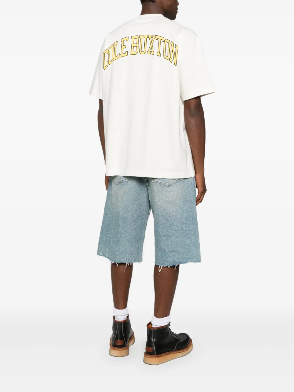 COLE BUXTON Katoenen T-shirt - Beige