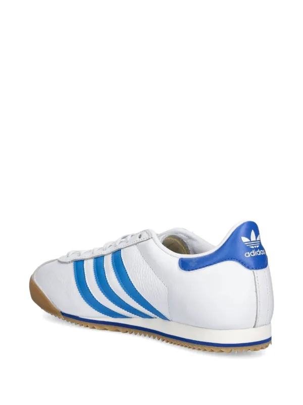 Adidas K74 Leather three-stripe Sneakers | White | FARFETCH