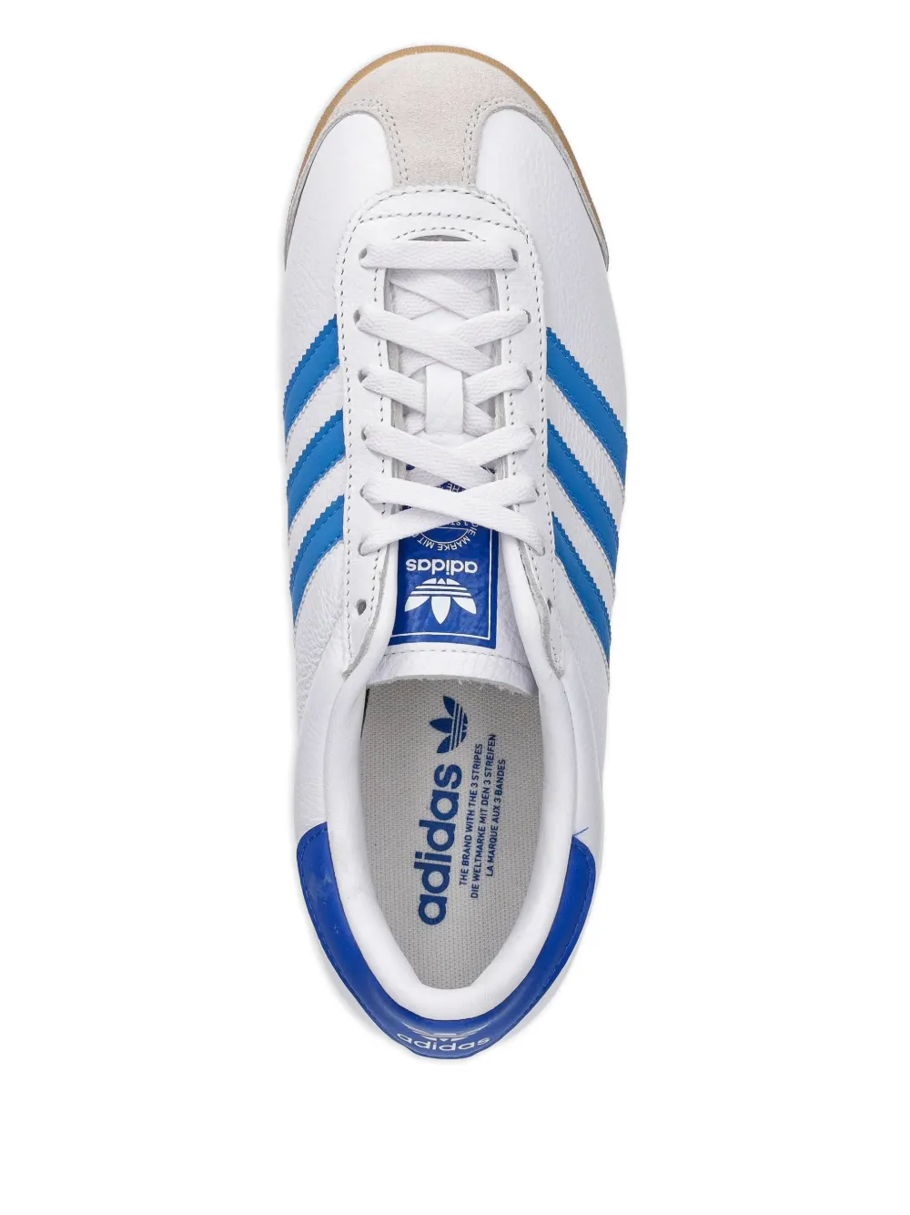 adidas K74 leather three-stripe sneakers Wit