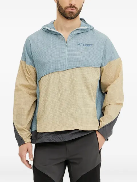 adidas x Terrex Xploric grid-pattern windbreaker