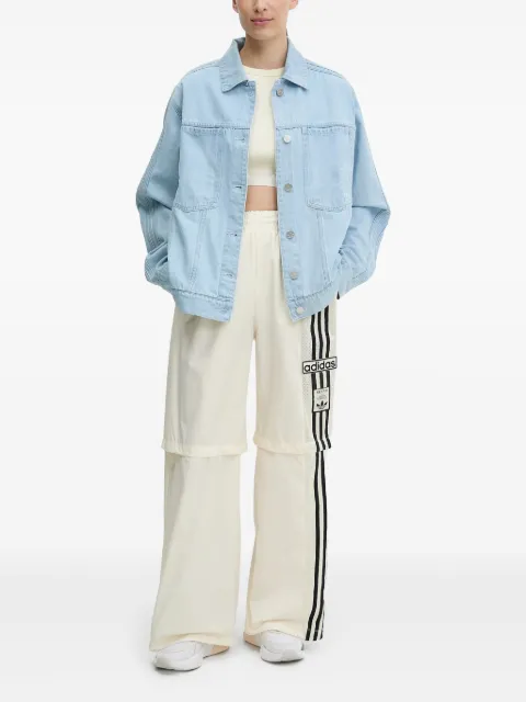 adidas Jaqueta jeans com bolso no busto