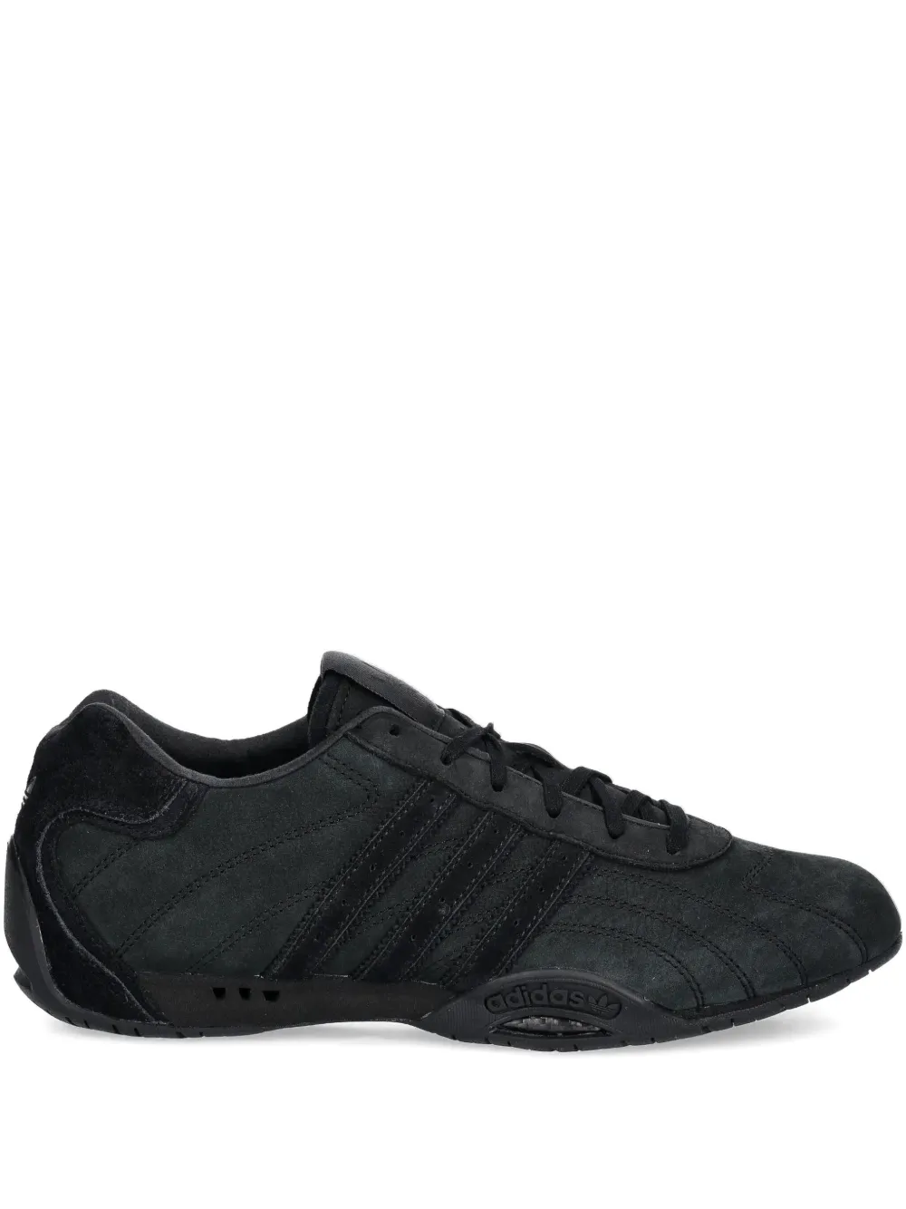 adidas Adiracer Lo suede three-stripe sneakers Zwart