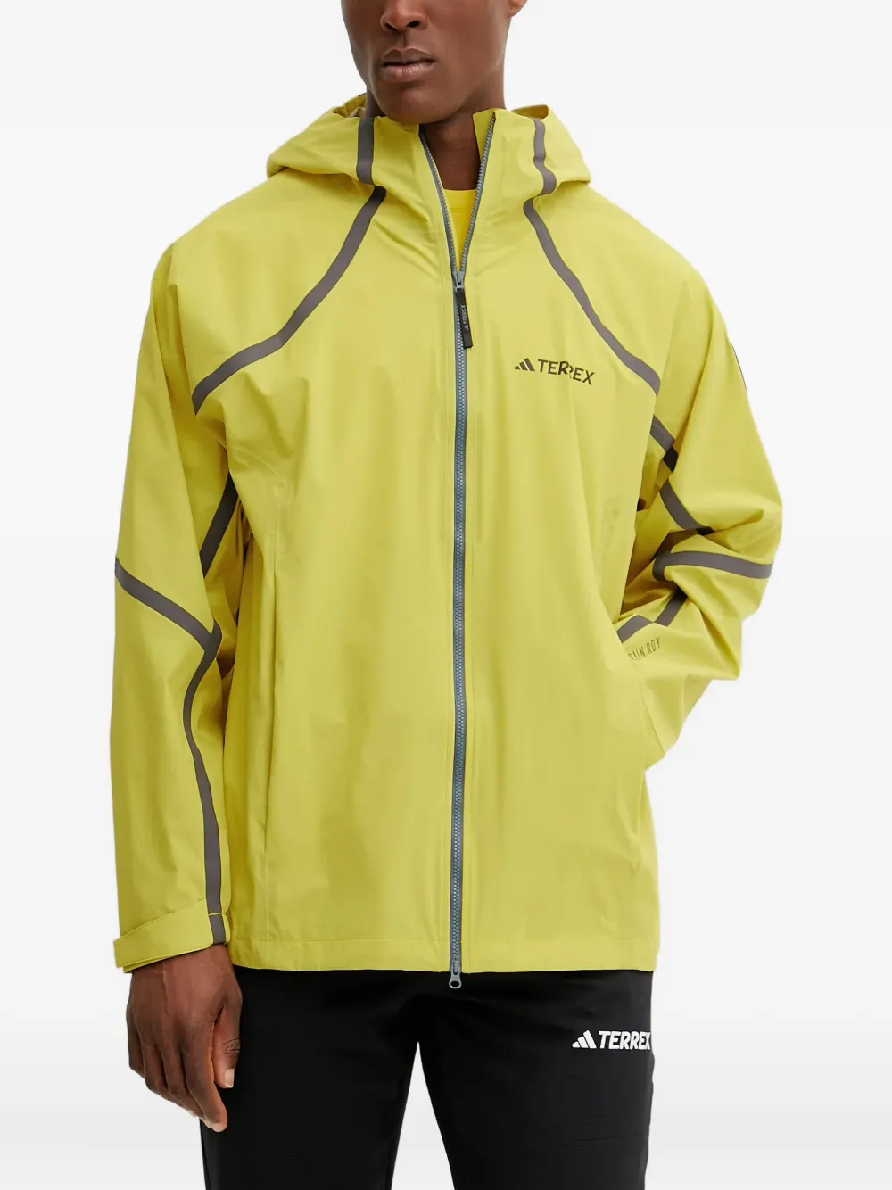 adidas x National Geographic WIND.RDY フーデッドジャケット - イエロー adidas x National Geographic WIND.RDY フーデッドジャケット - イエロー
