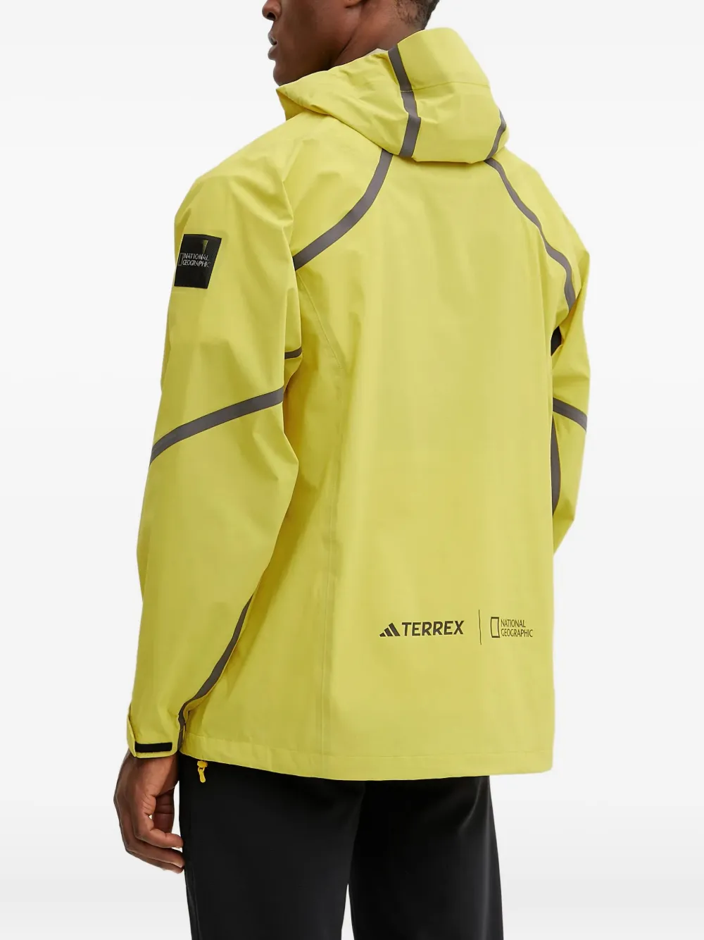 adidas x National Geographic WIND.RDY jack met capuchon Geel