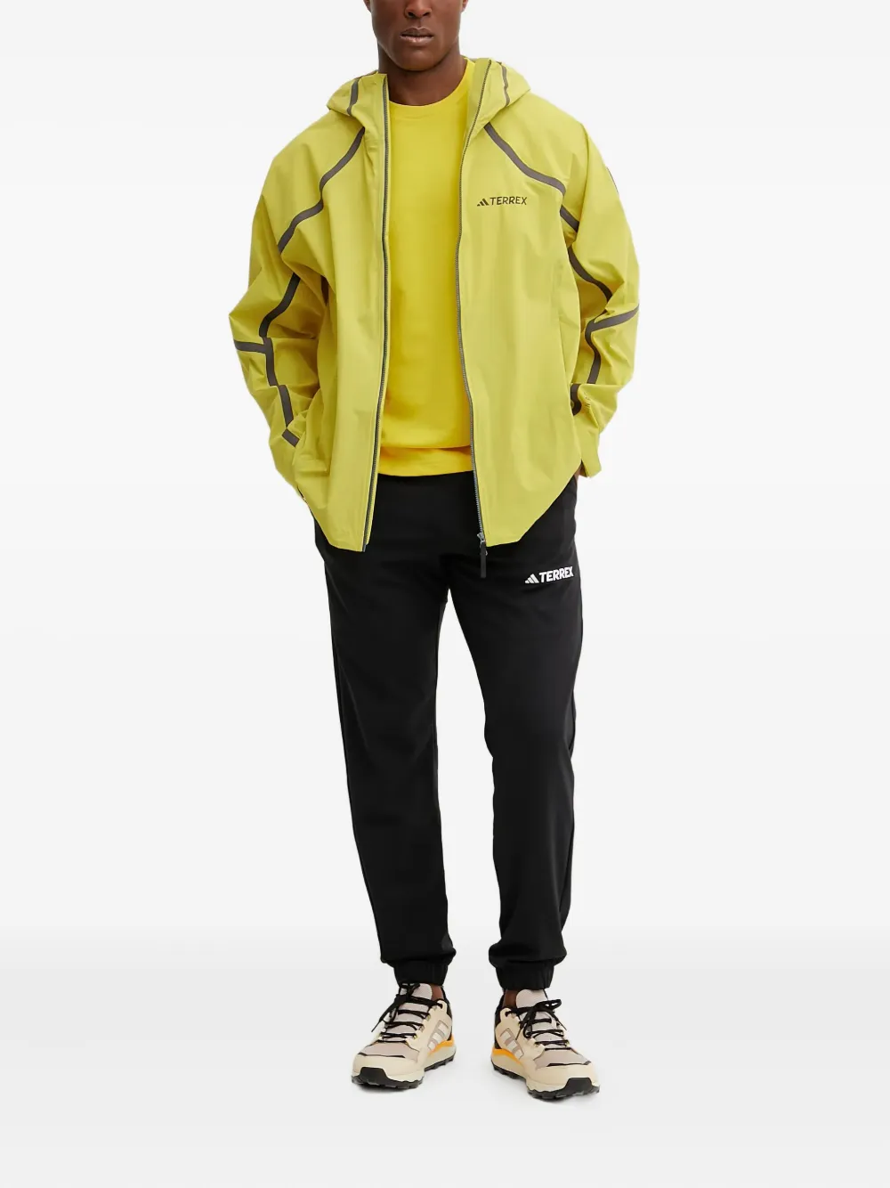 adidas x National Geographic WIND.RDY jack met capuchon Geel