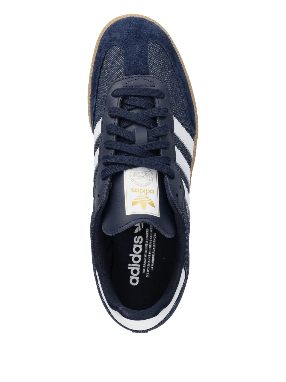 adidas Samba three-stripe sneakers Blauw
